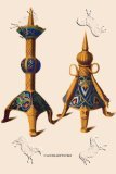 Two medieval candlesticks